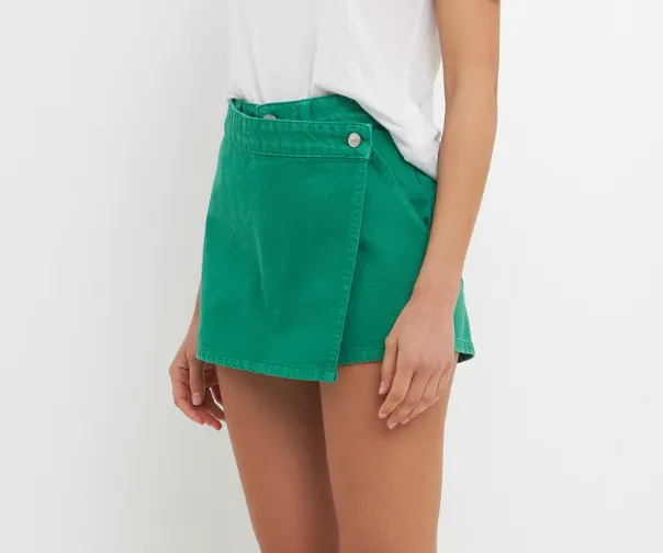 Nayeli High Waist Color Denim Skort