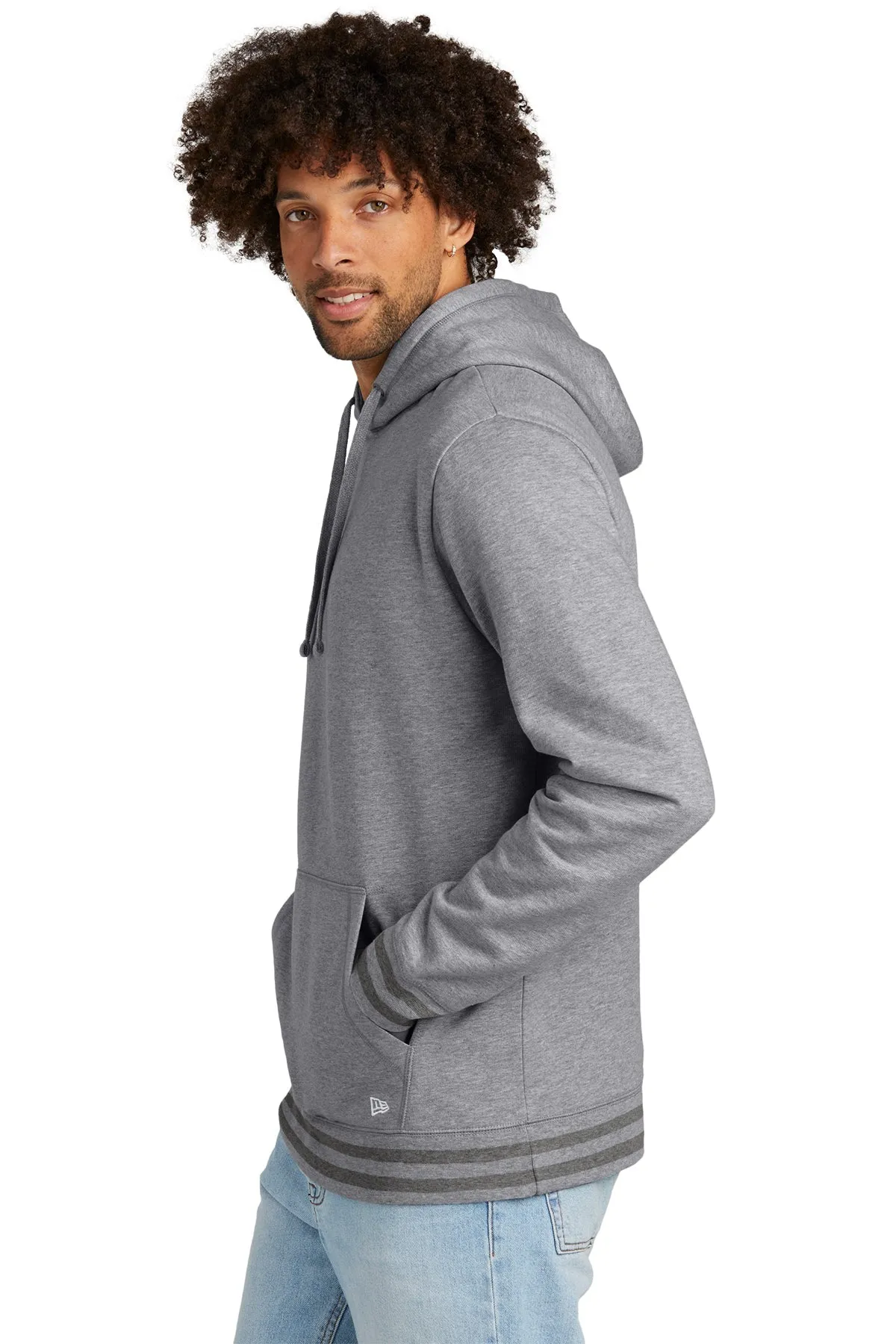 New Era Comeback Fleece Customized Hoodies, Athletic Heather/ Dark Heather Grey