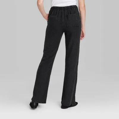 New - Wild Fable Women's Mid Rise Wide Leg Relaxed Linen Pants