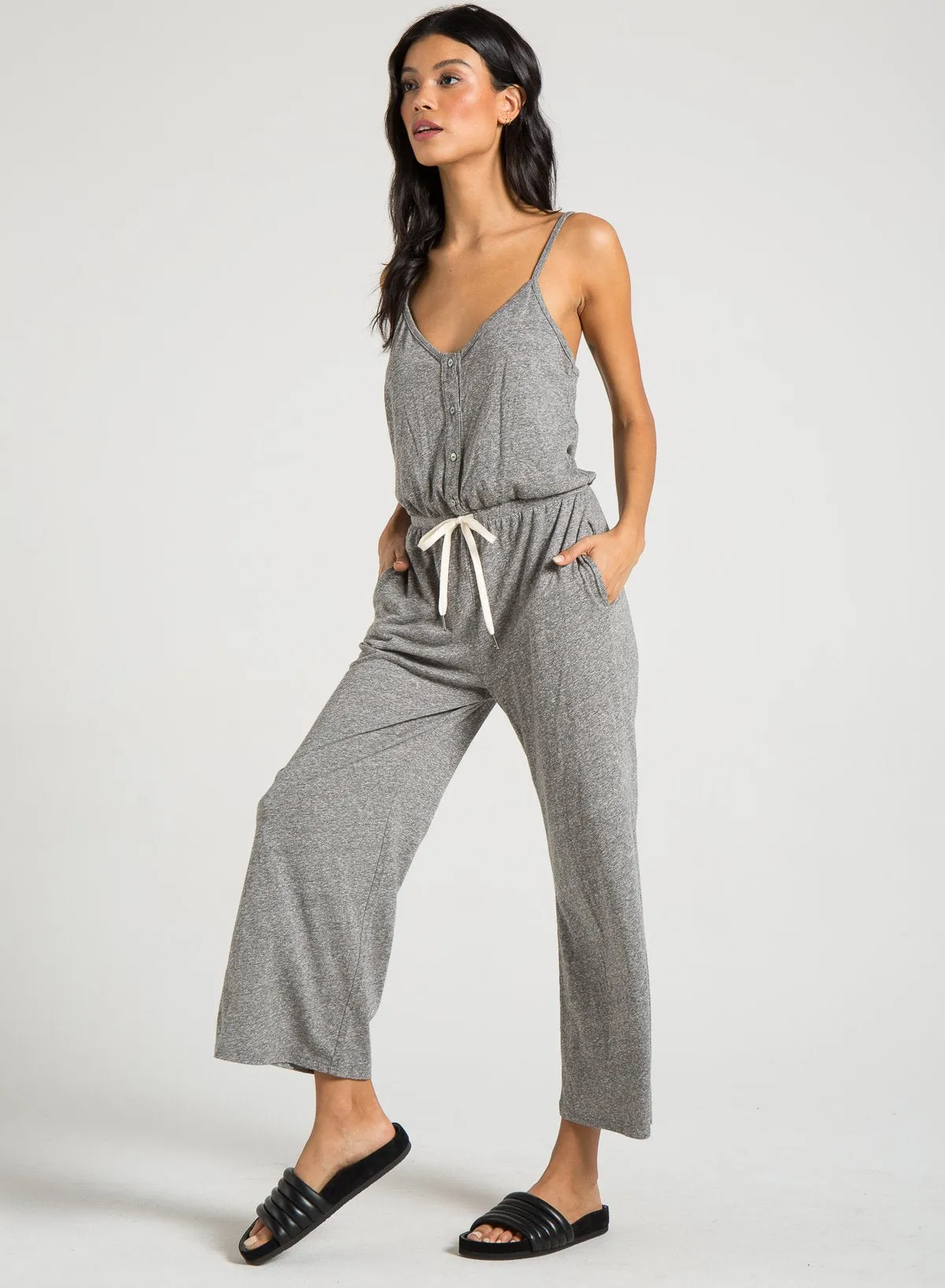 n:PHILANTHROPY - Selvedge Jumpsuit in Heather Grey