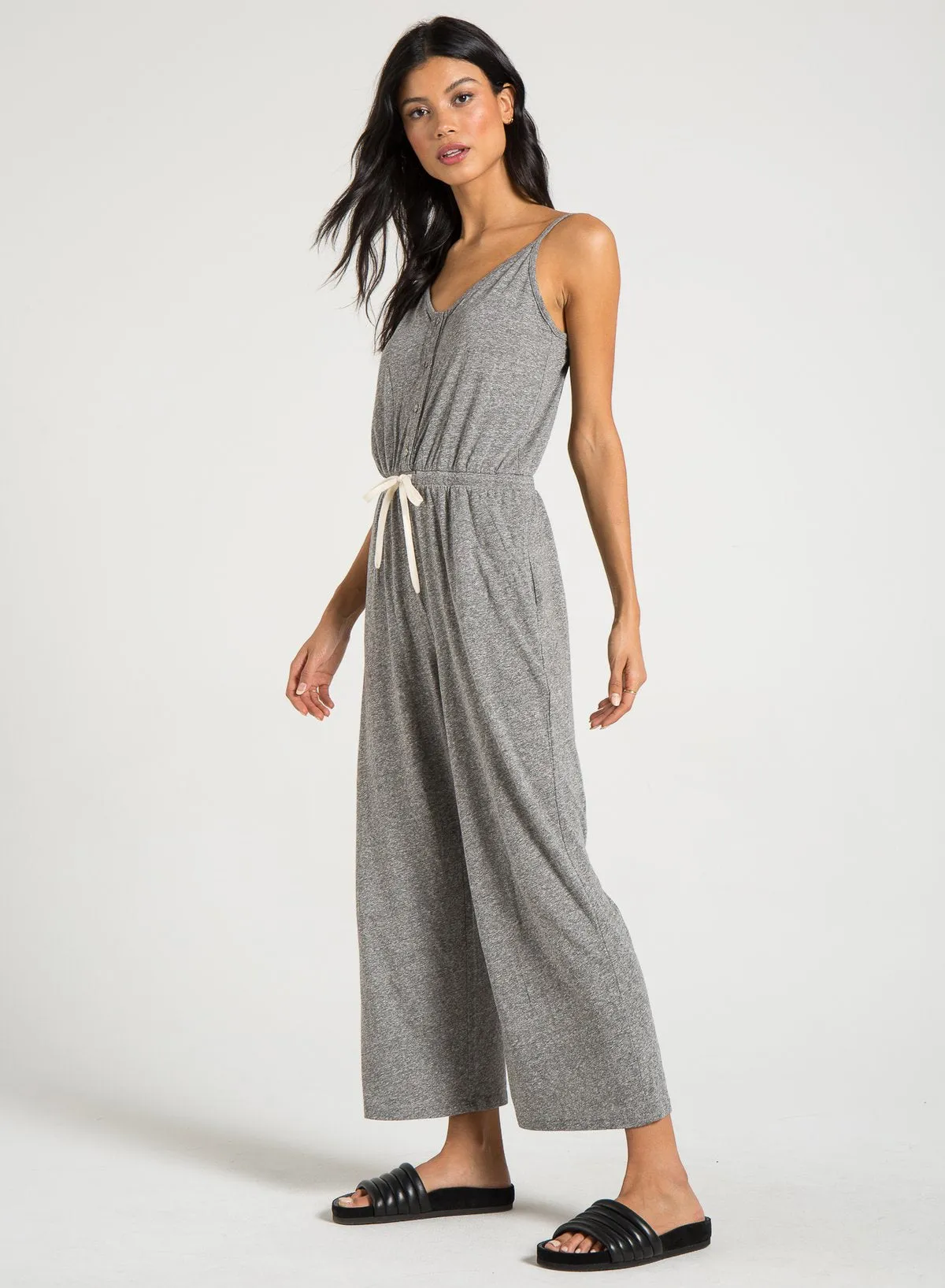 n:PHILANTHROPY - Selvedge Jumpsuit in Heather Grey