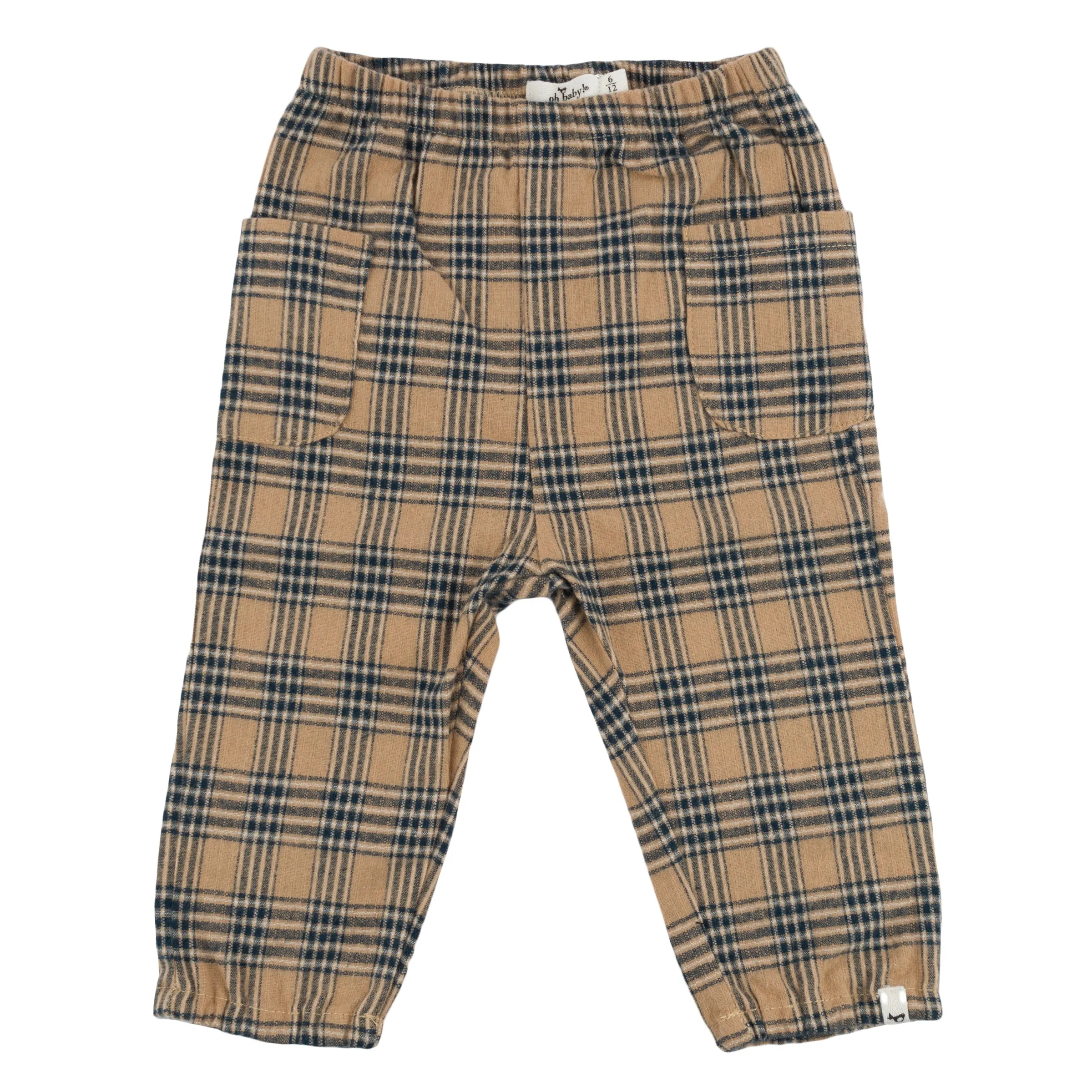 oh baby! Side Pocket Pants Scottish Plaid - Camel