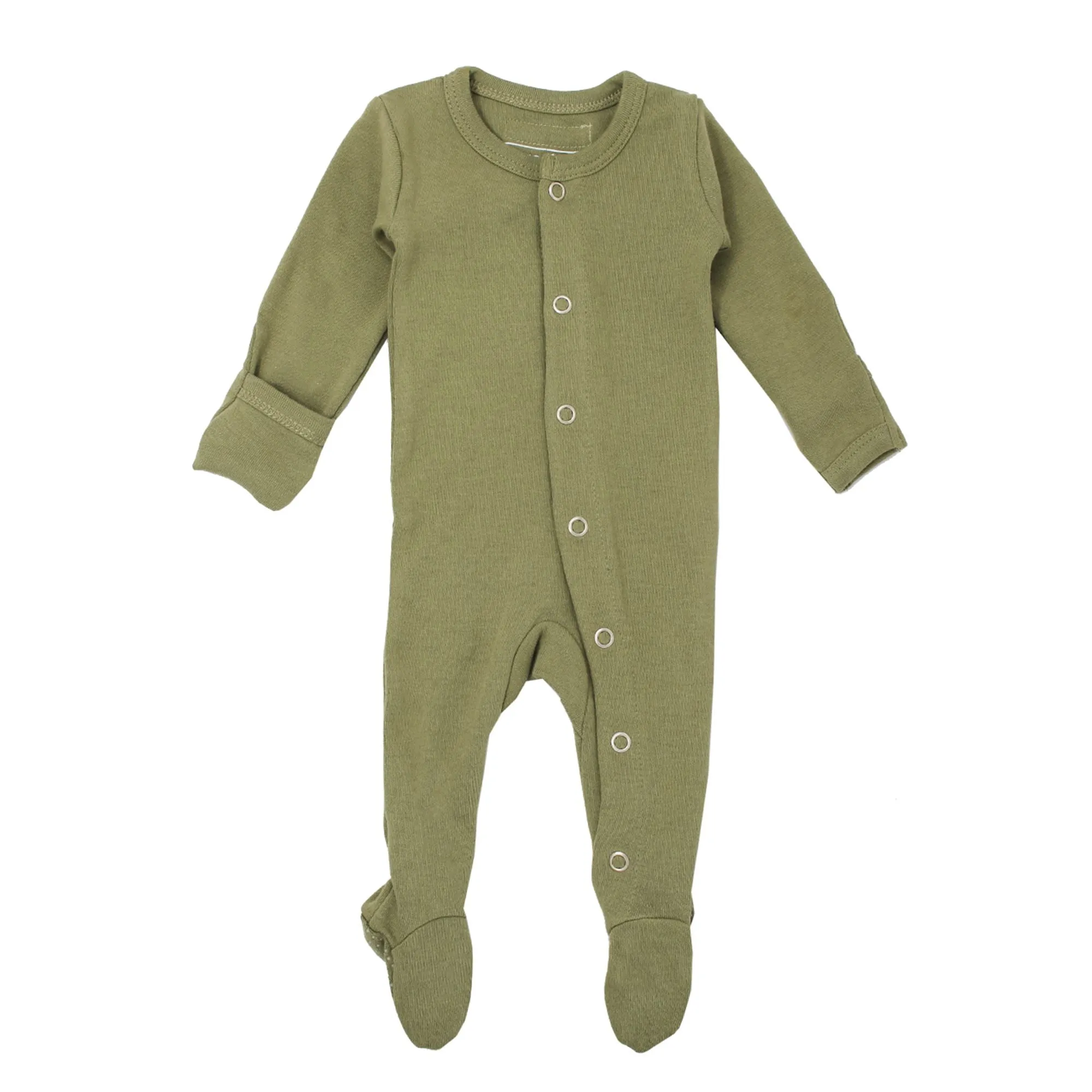 Organic Snap Footie | Sage