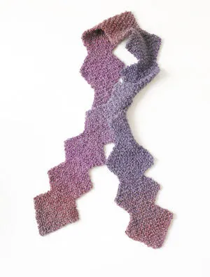 Painted Zig Zag Scarf Pattern (Knit) - Version 4