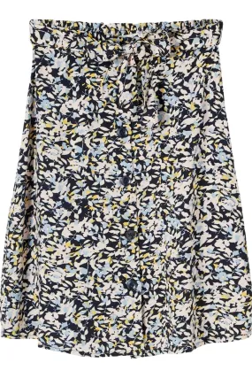 Patterned mini skirt - Dark blue