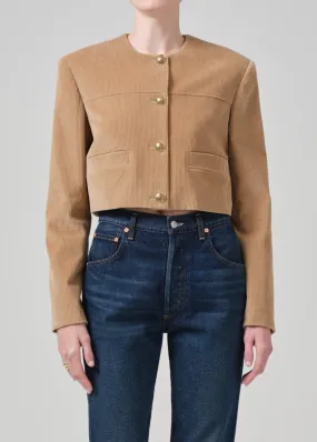 Pia Cropped Jacket in Ambra