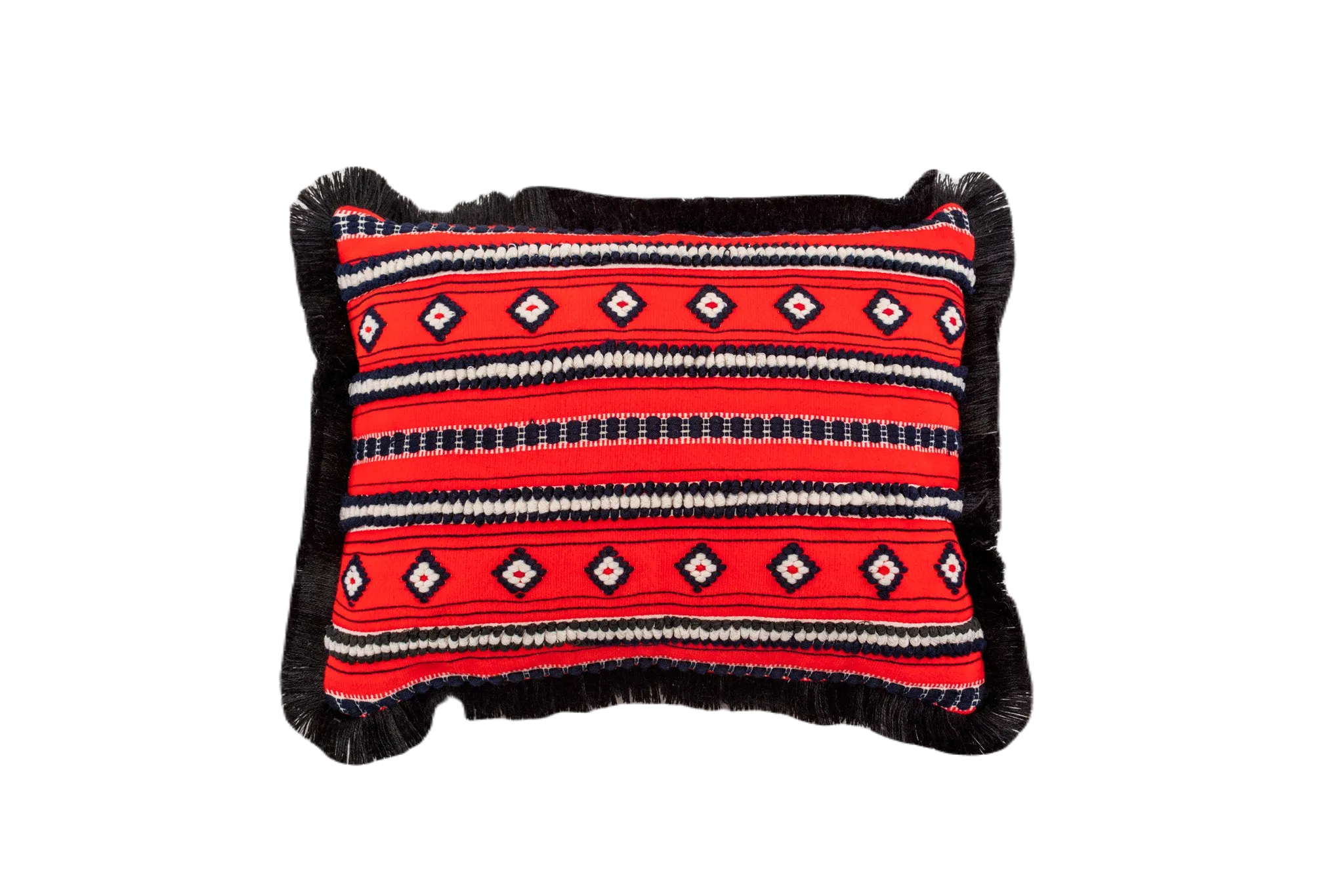 Pillow: Embroidered handwoven antique Hungarian hemp - P347