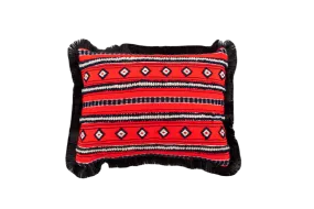 Pillow: Embroidered handwoven antique Hungarian hemp - P347