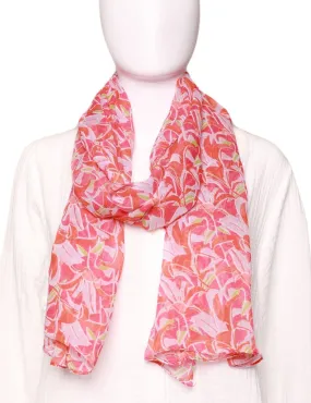 PINK FLORAL SCARF