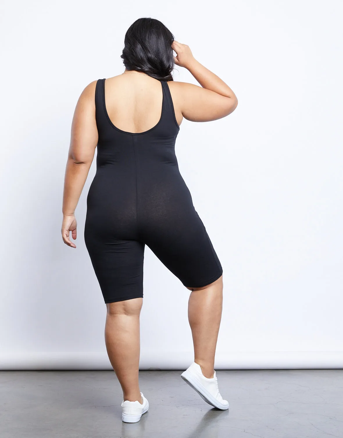 Plus Size Tank Bermuda Jumpsuit