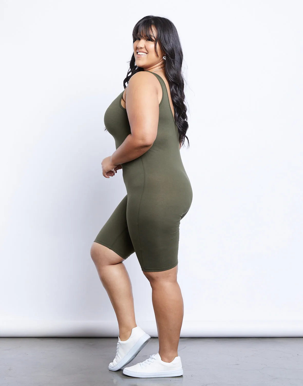 Plus Size Tank Bermuda Jumpsuit