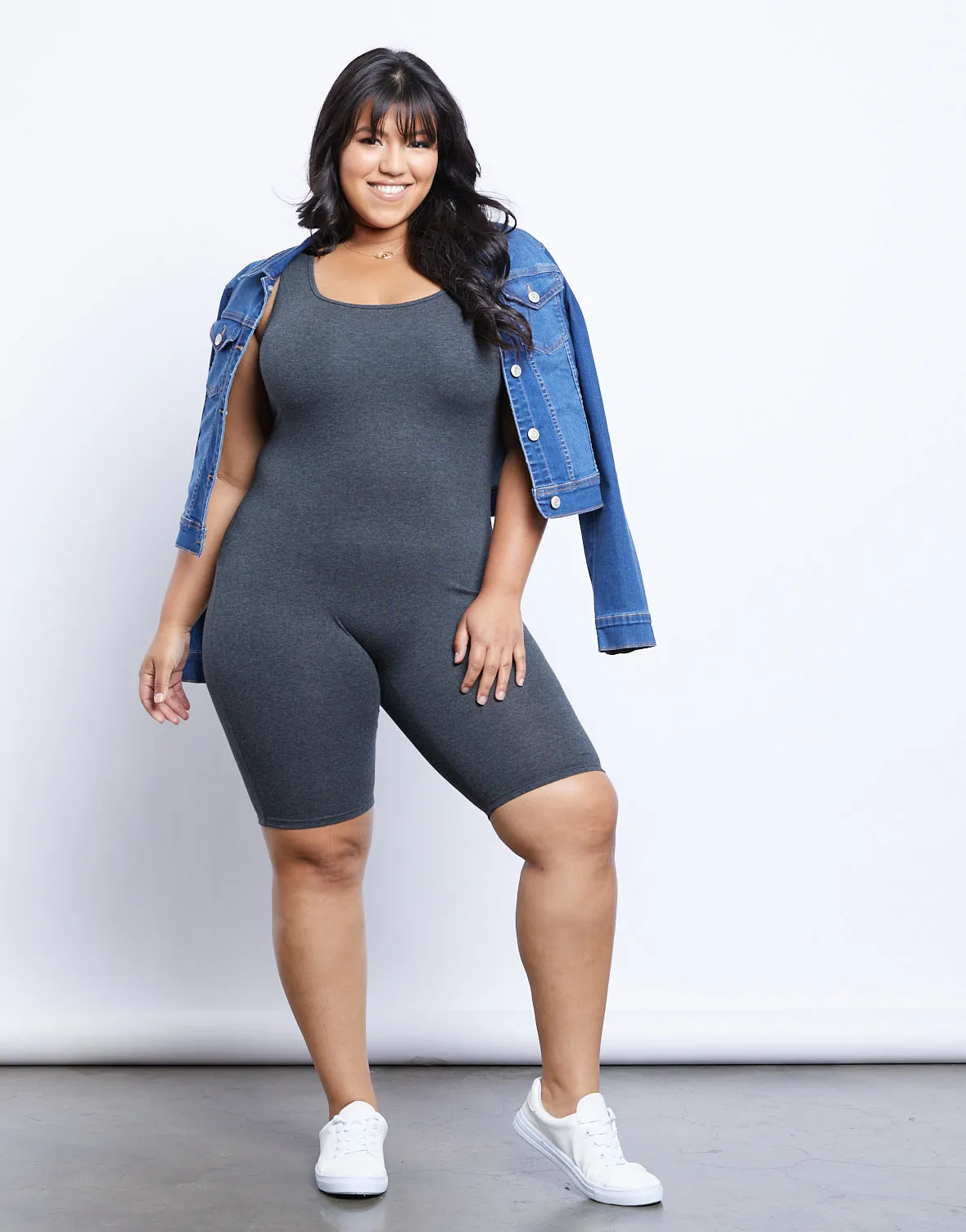 Plus Size Tank Bermuda Jumpsuit