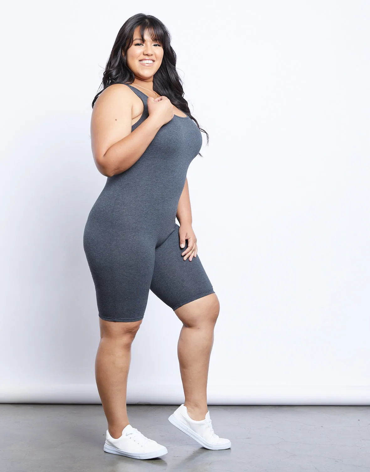 Plus Size Tank Bermuda Jumpsuit