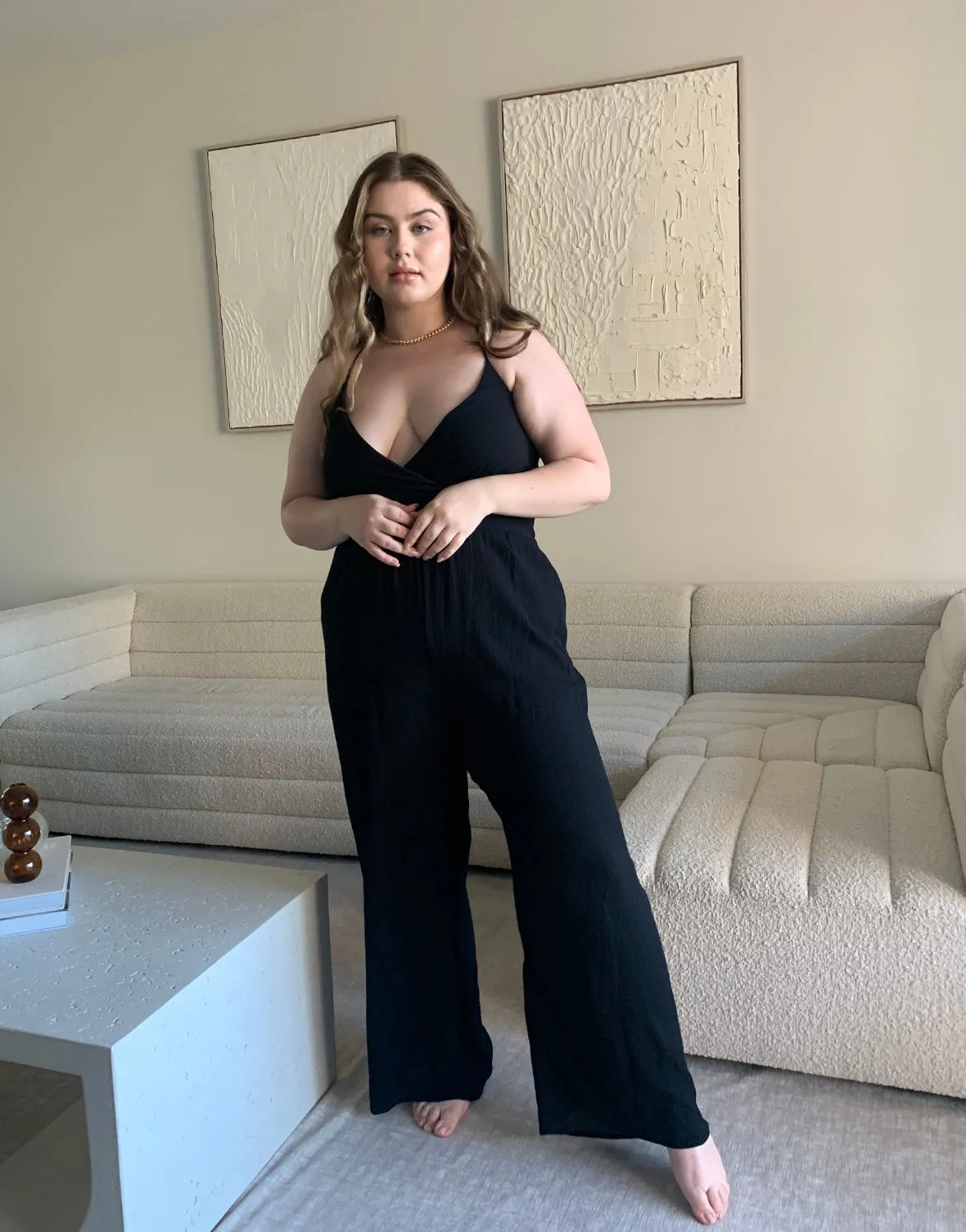 Plus Size Woven Summer Jumpsuit