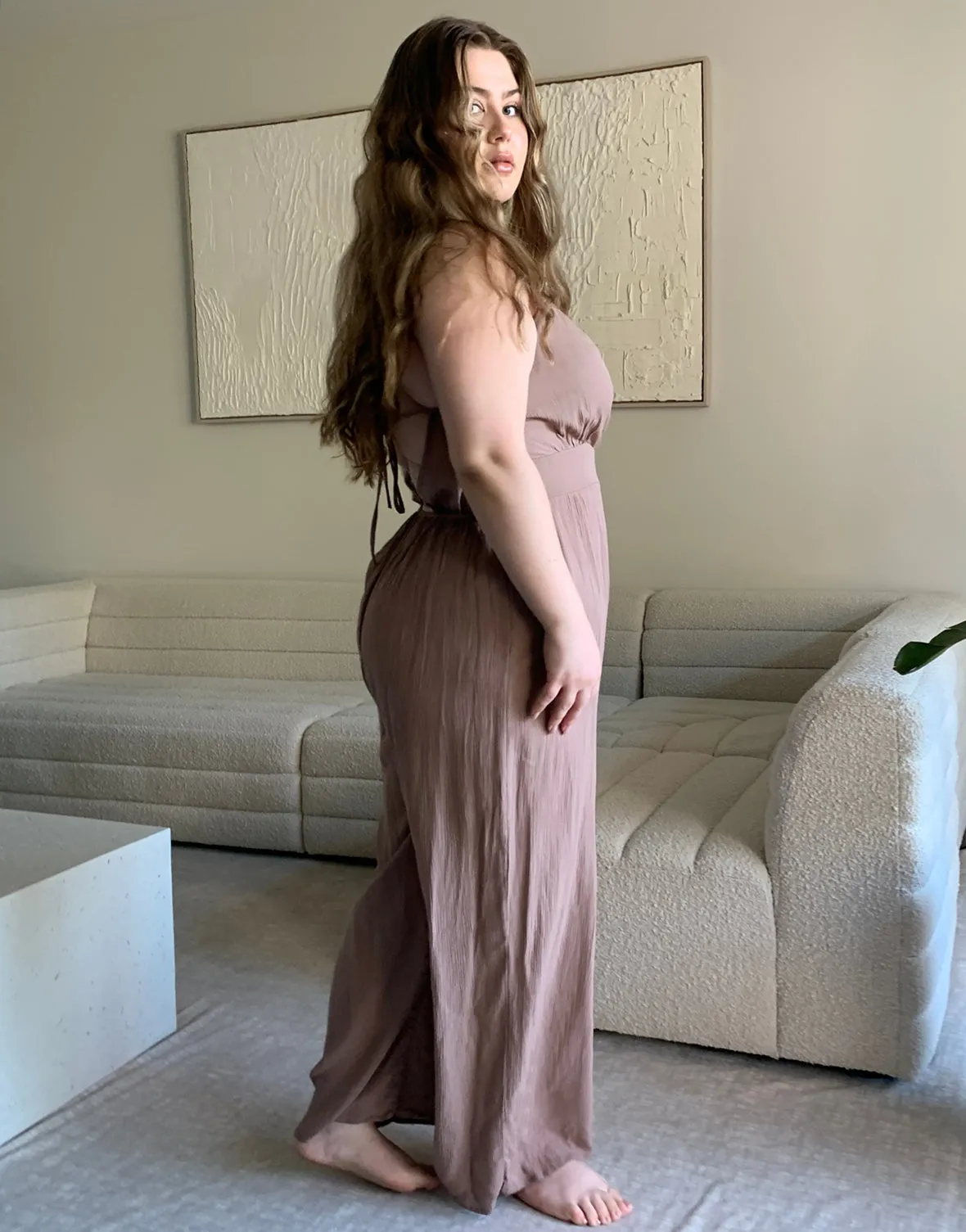 Plus Size Woven Summer Jumpsuit