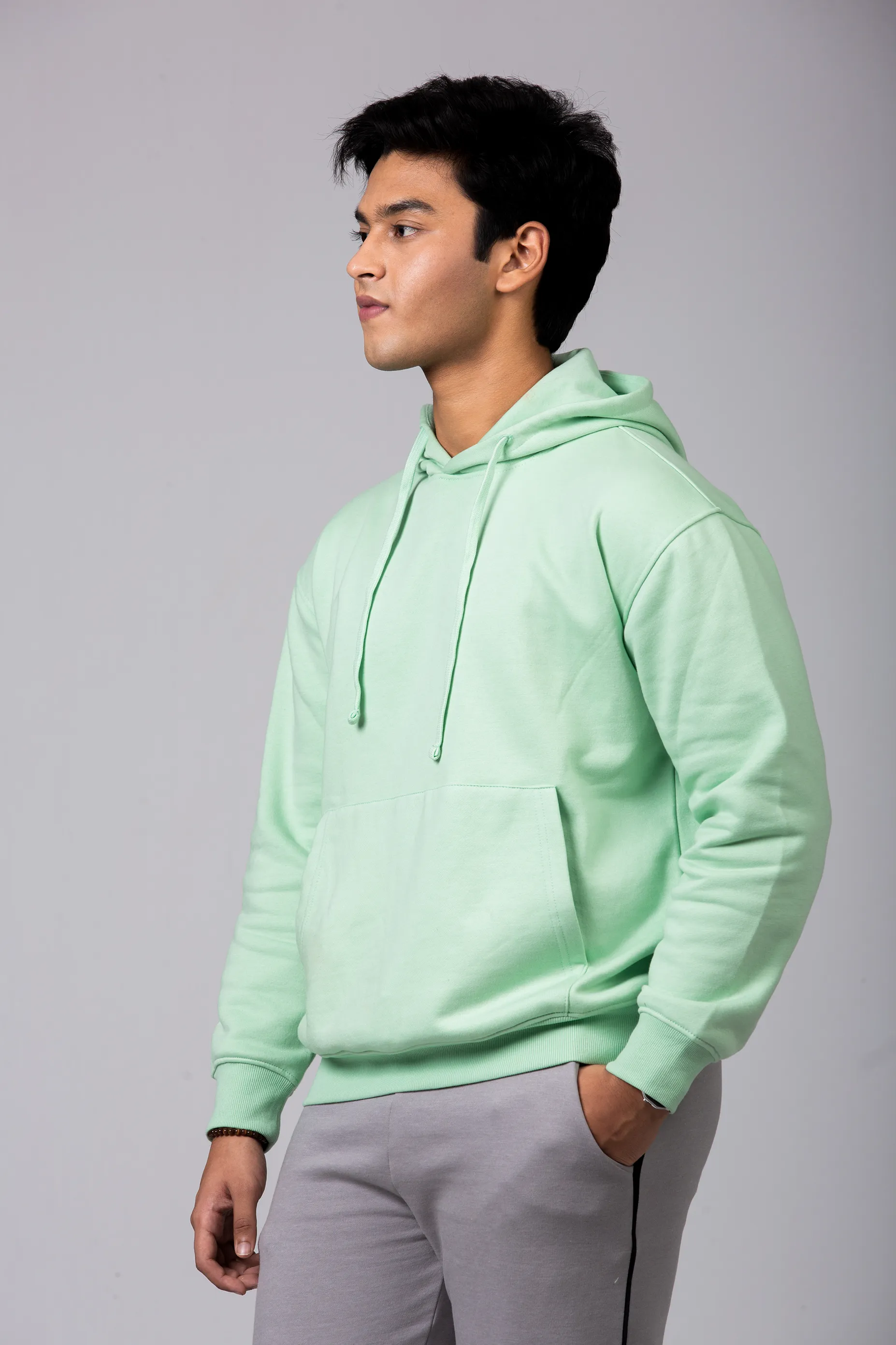 Premium Boxy Drop Shoulder Hoodie | Pearl Green