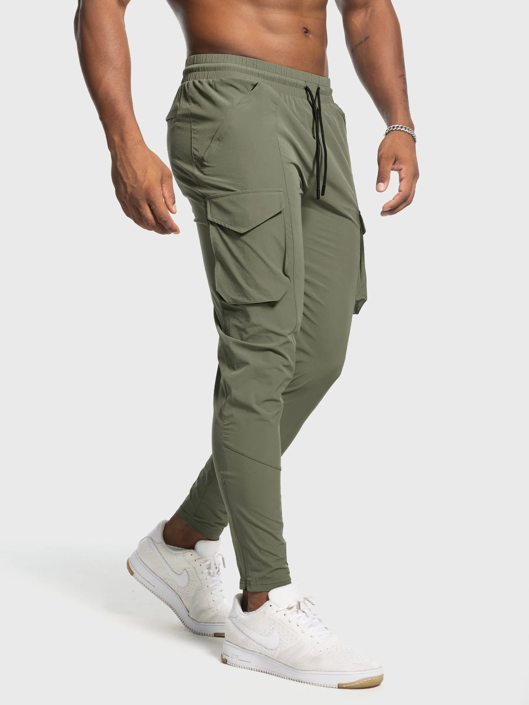 Quick Dry Gym Cargo Zip Jogger