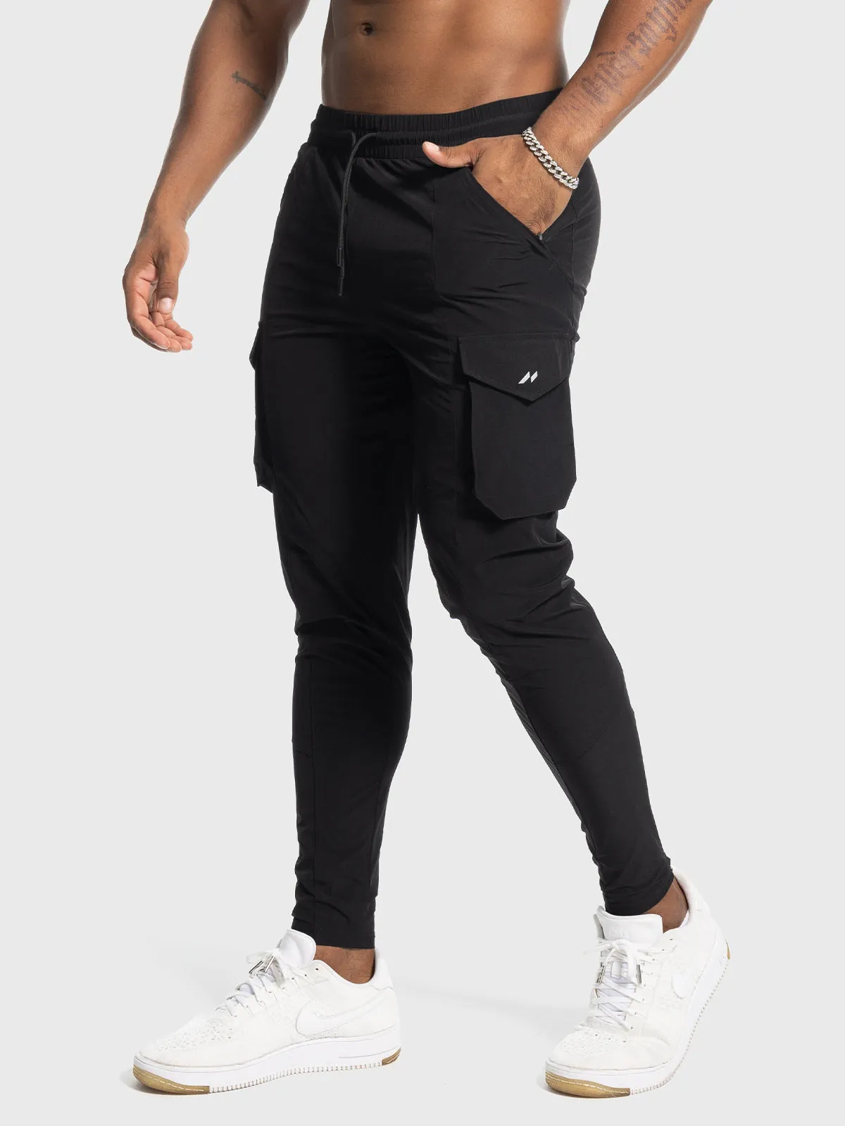 Quick Dry Gym Cargo Zip Jogger