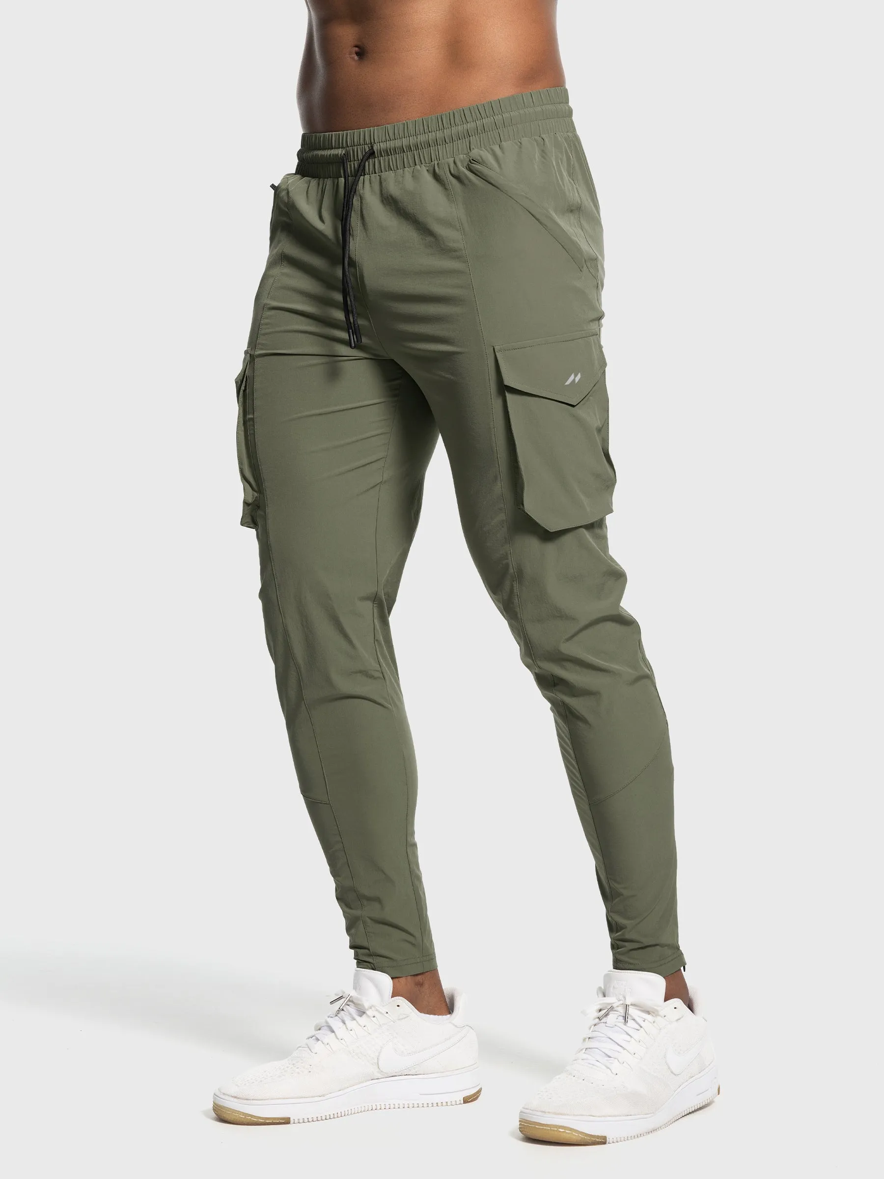 Quick Dry Gym Cargo Zip Jogger