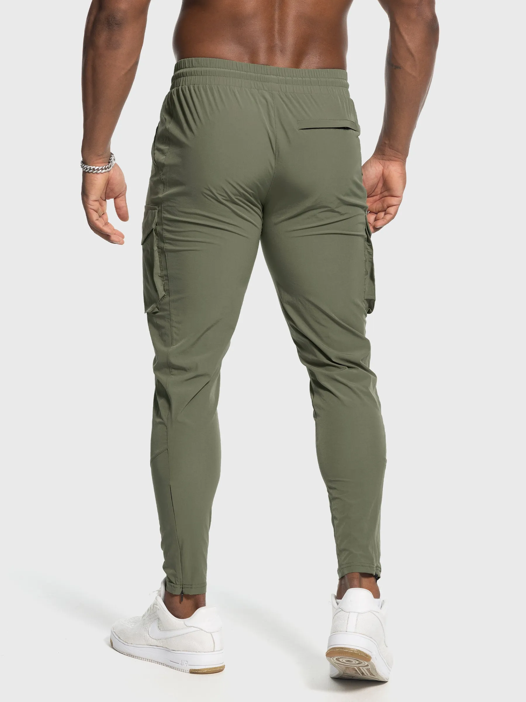 Quick Dry Gym Cargo Zip Jogger