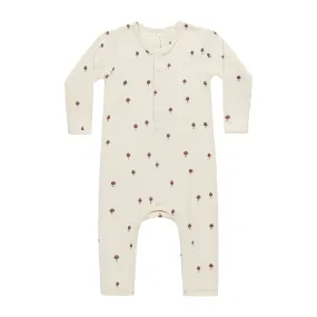 Quincy Mae Ribbed Baby Jumpsuit - Mushrooms