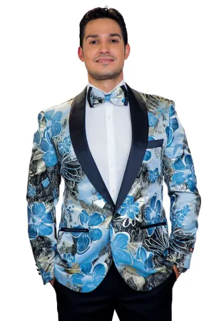 "Monte Carlo" Blue Tuxedo Jacket