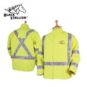 Revco JF4312-HY 9 oz. Hi-Vis Yellow Arcweld® FR Welding Jacket w/ Reflective Tape(1 Jacket)