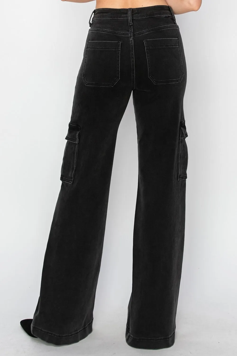 Risen High Rise Wide Leg Cargo Jeans