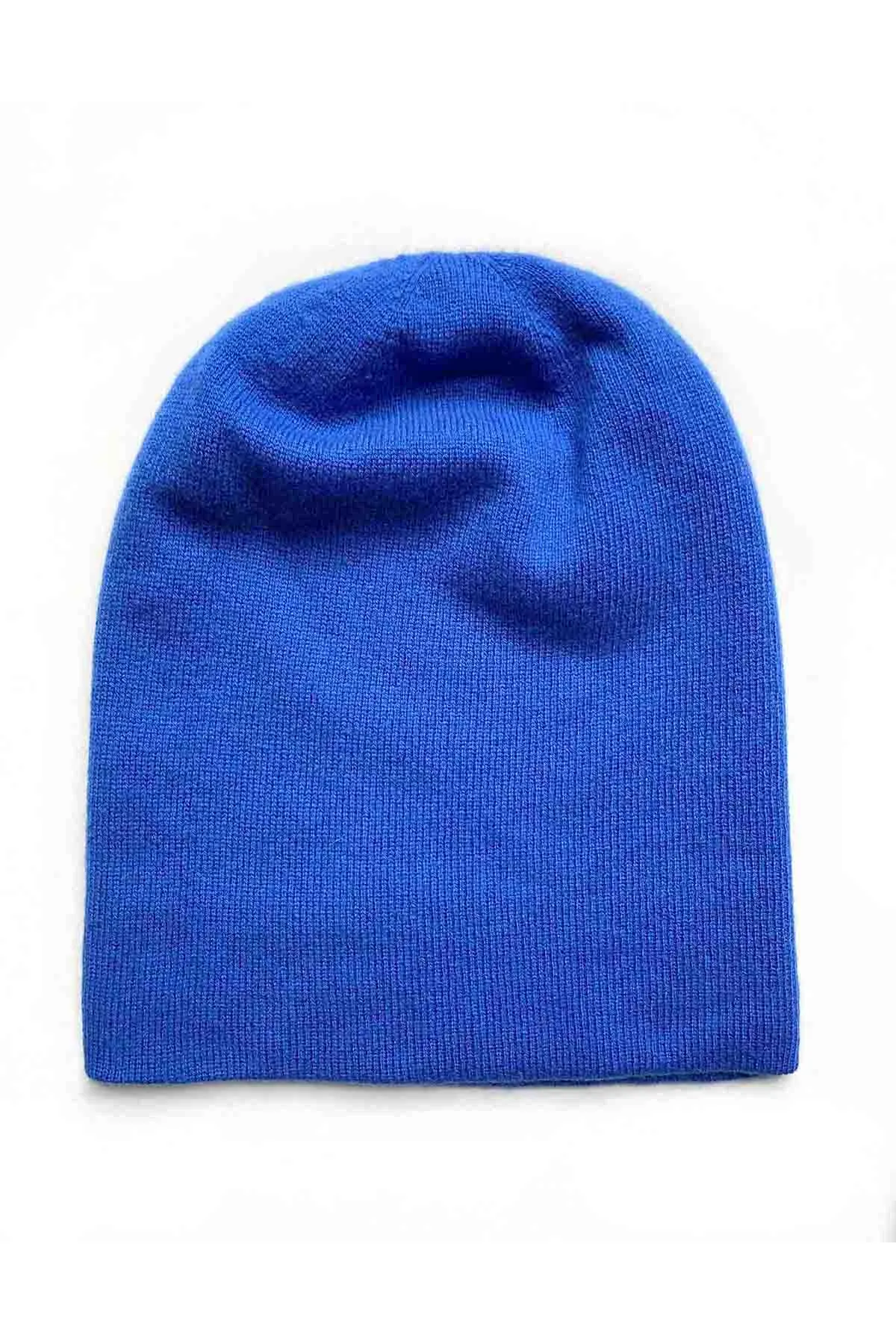 Royal blue Cashmere Beanie Hat for Women