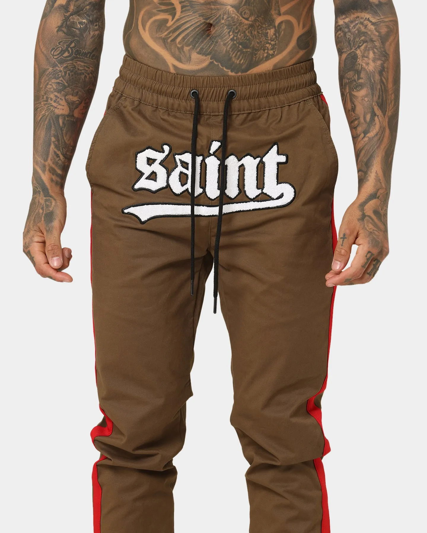 Saint Morta Envogue Allstar Joggers Khaki/Red