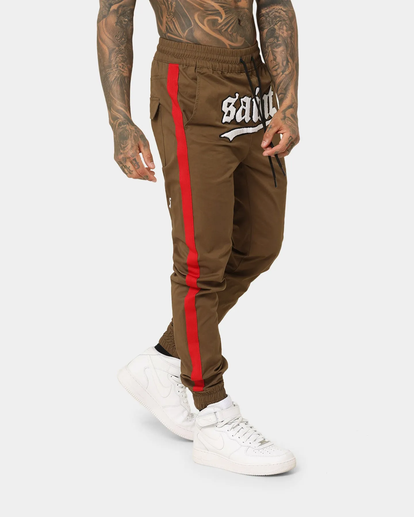 Saint Morta Envogue Allstar Joggers Khaki/Red