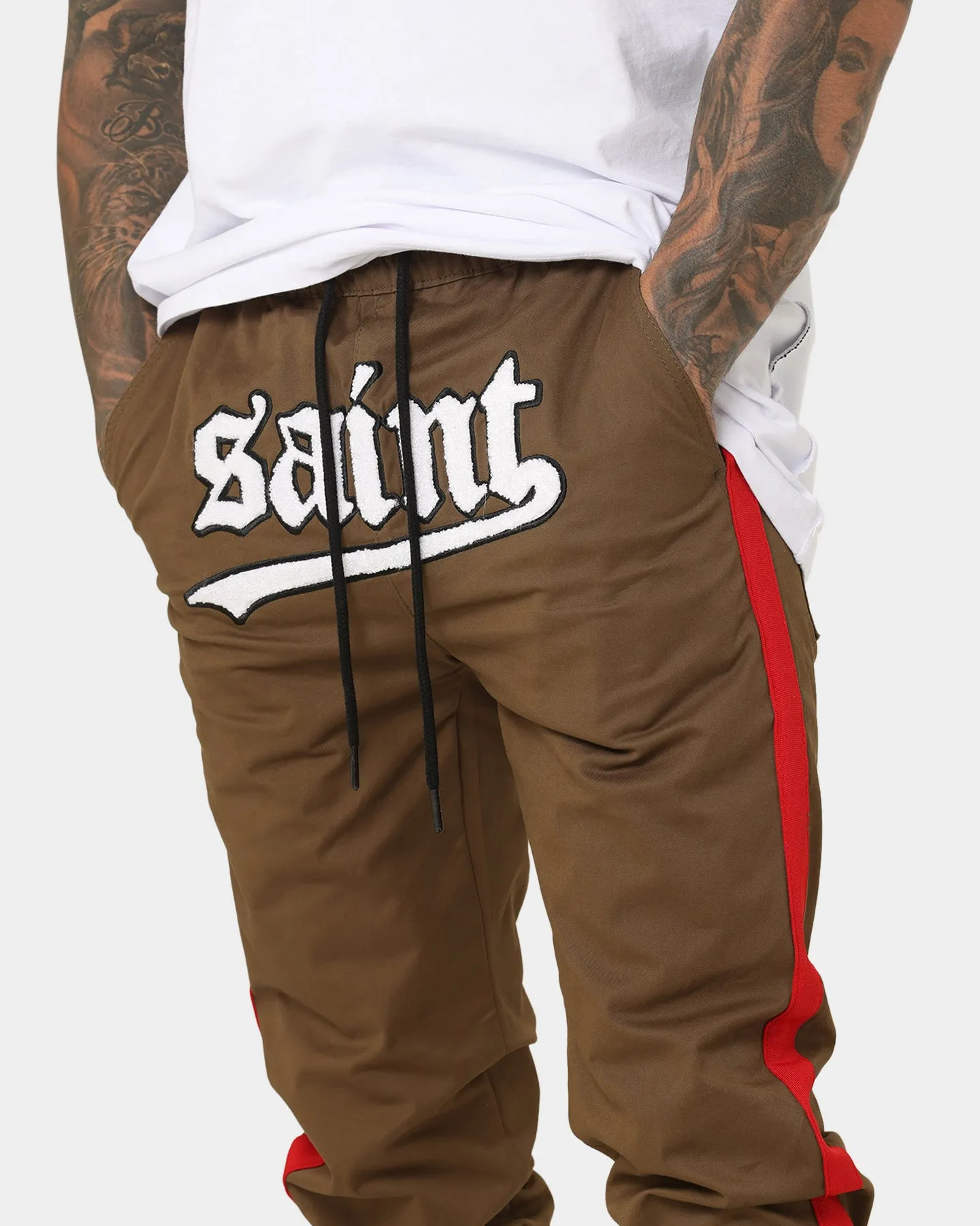 Saint Morta Envogue Allstar Joggers Khaki/Red