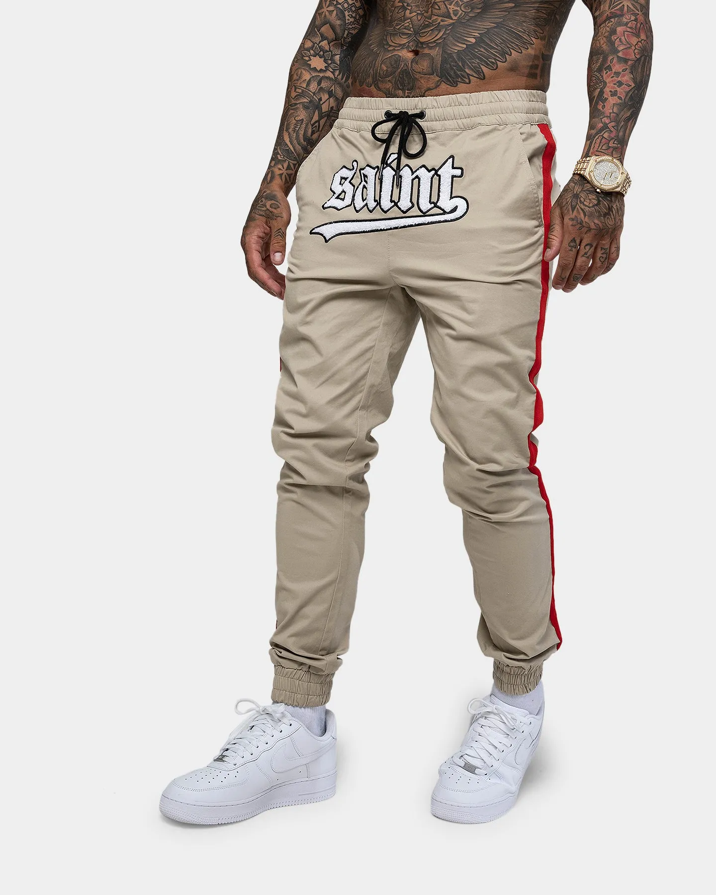 Saint Morta Envogue Allstar Joggers Stone/Red