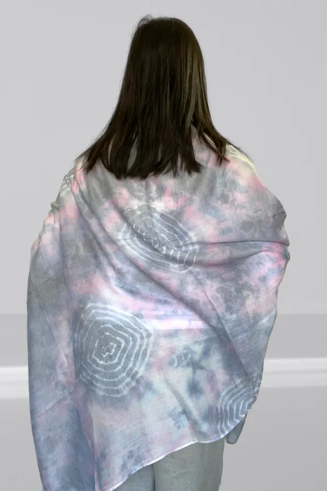 Scarf Soft Lightweight Abstract Tie Dye