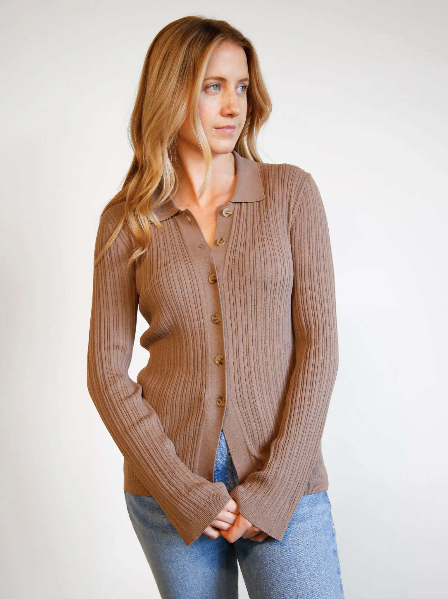 Serena Rib-Knit Cardigan