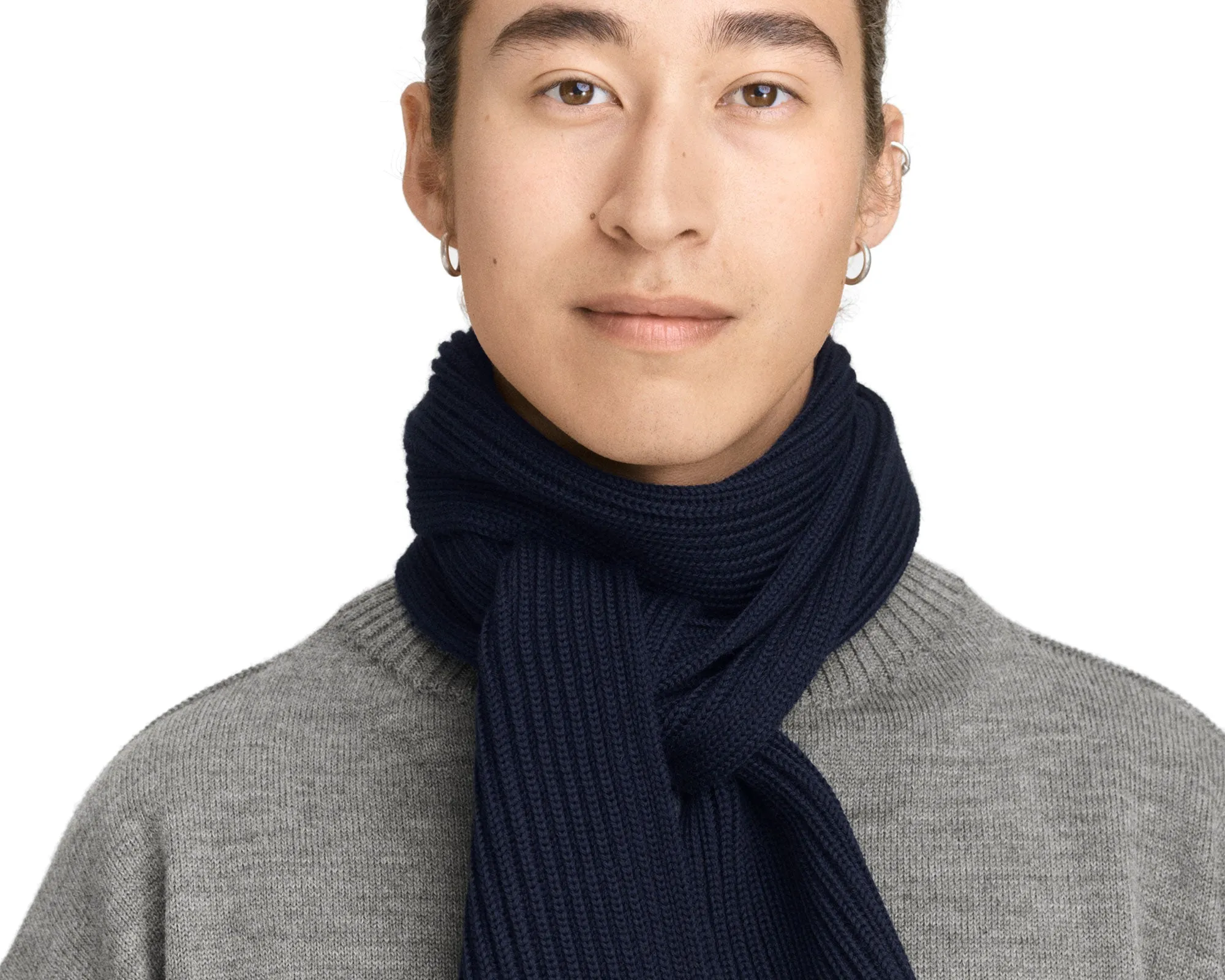 Short Scarf Light Grey