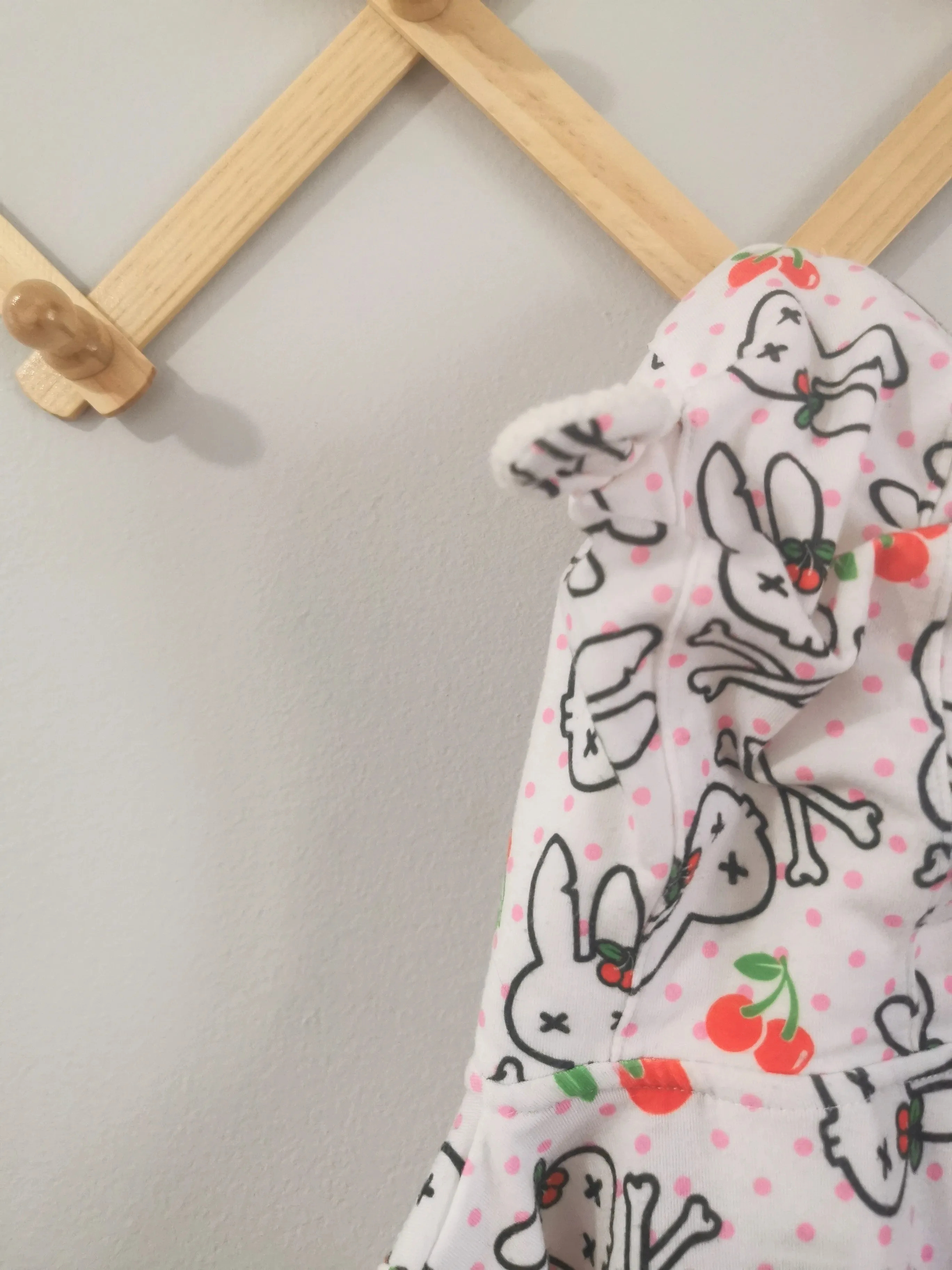 Six Bunnies Hooded Romper (3-6)