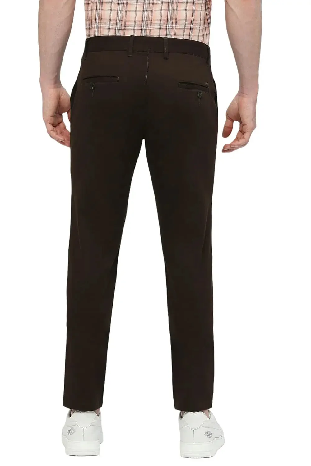 Skinny Fit Cotton Stretch Dobby Trousers