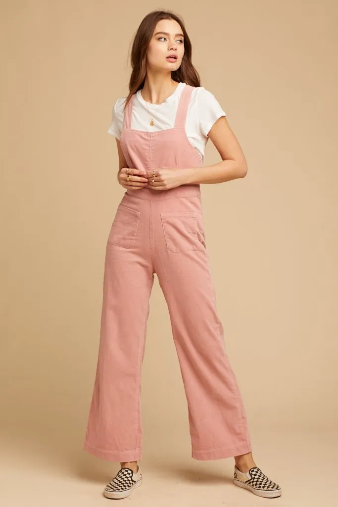 Soft Pink Cord Admiral Jumpsuit