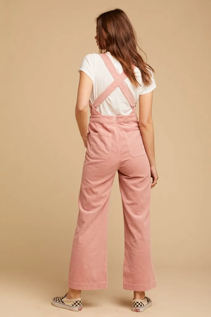 Soft Pink Cord Admiral Jumpsuit