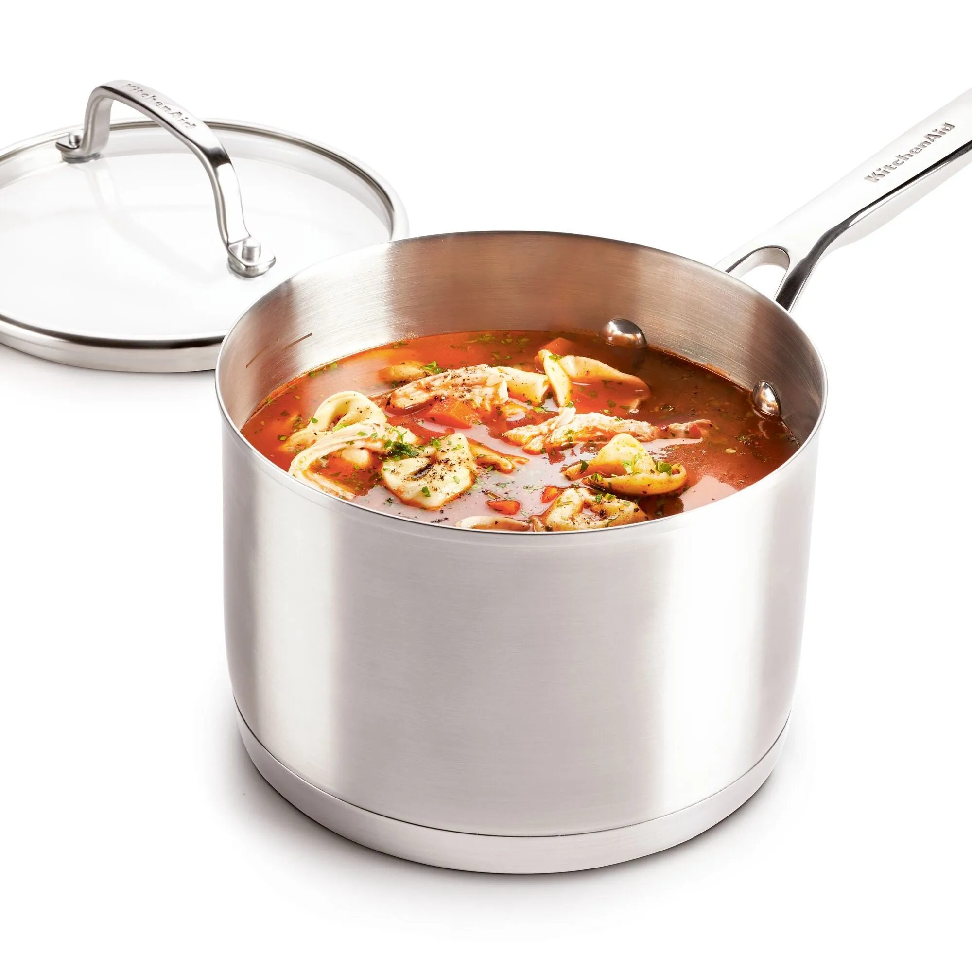 Stainless Steel 3-Ply Base 3-Quart Saucepan with Lid