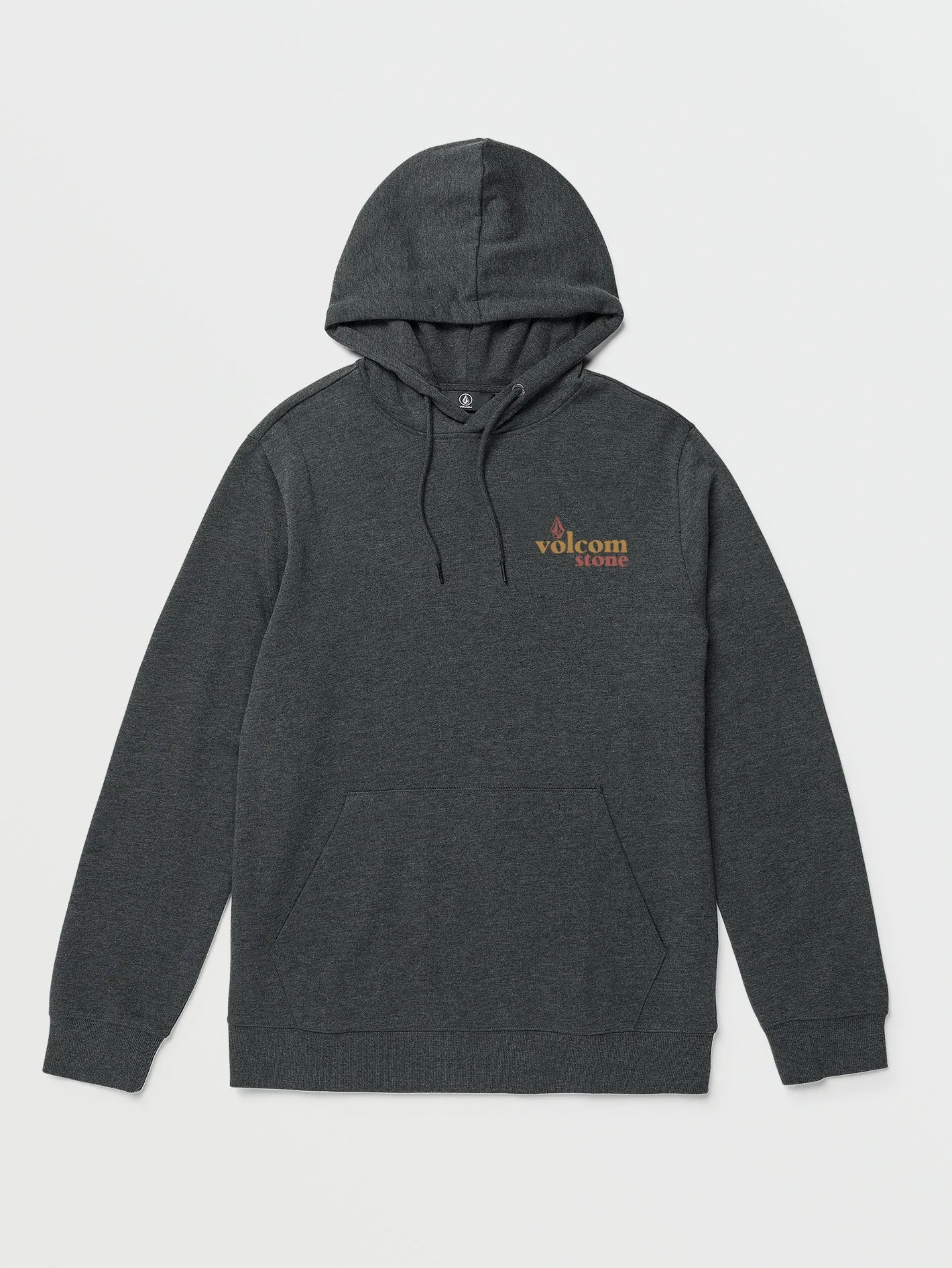 Stone Bubbled Fleece Hoodie - Heather Black