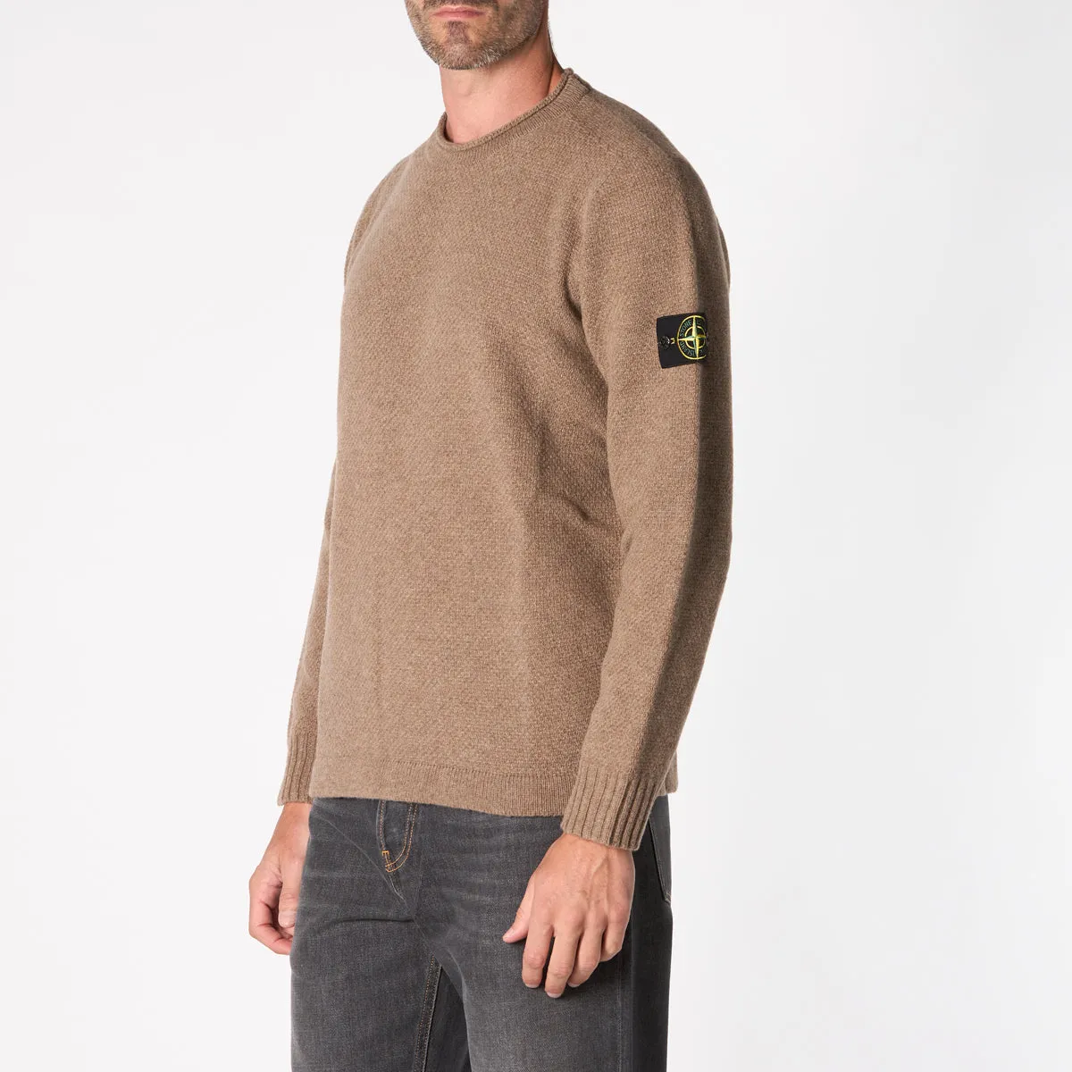 STONE ISLAND SWEATER 8115568A3 V0075 BROWN