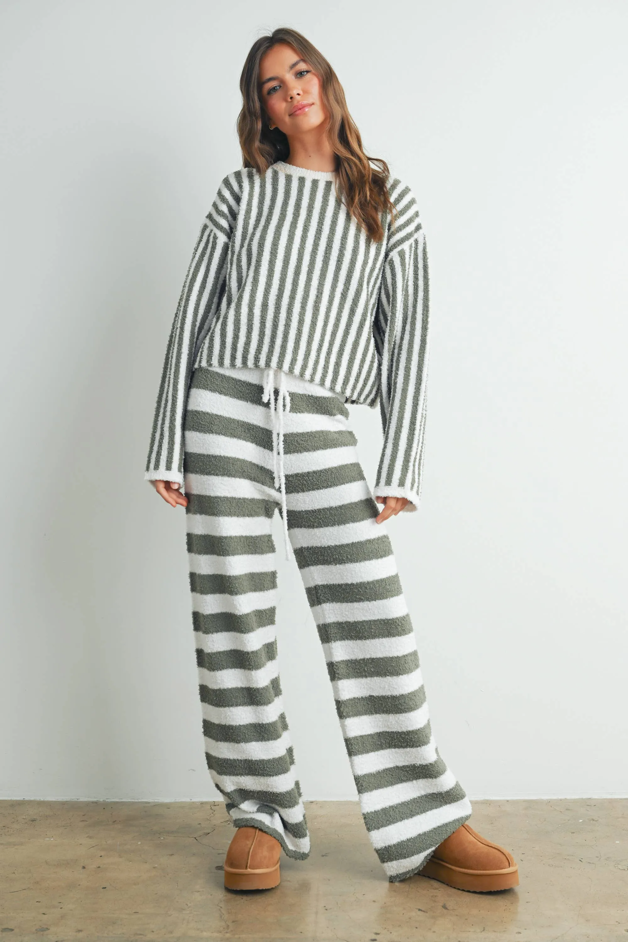 STRIPED DRAWSTRING PANTS