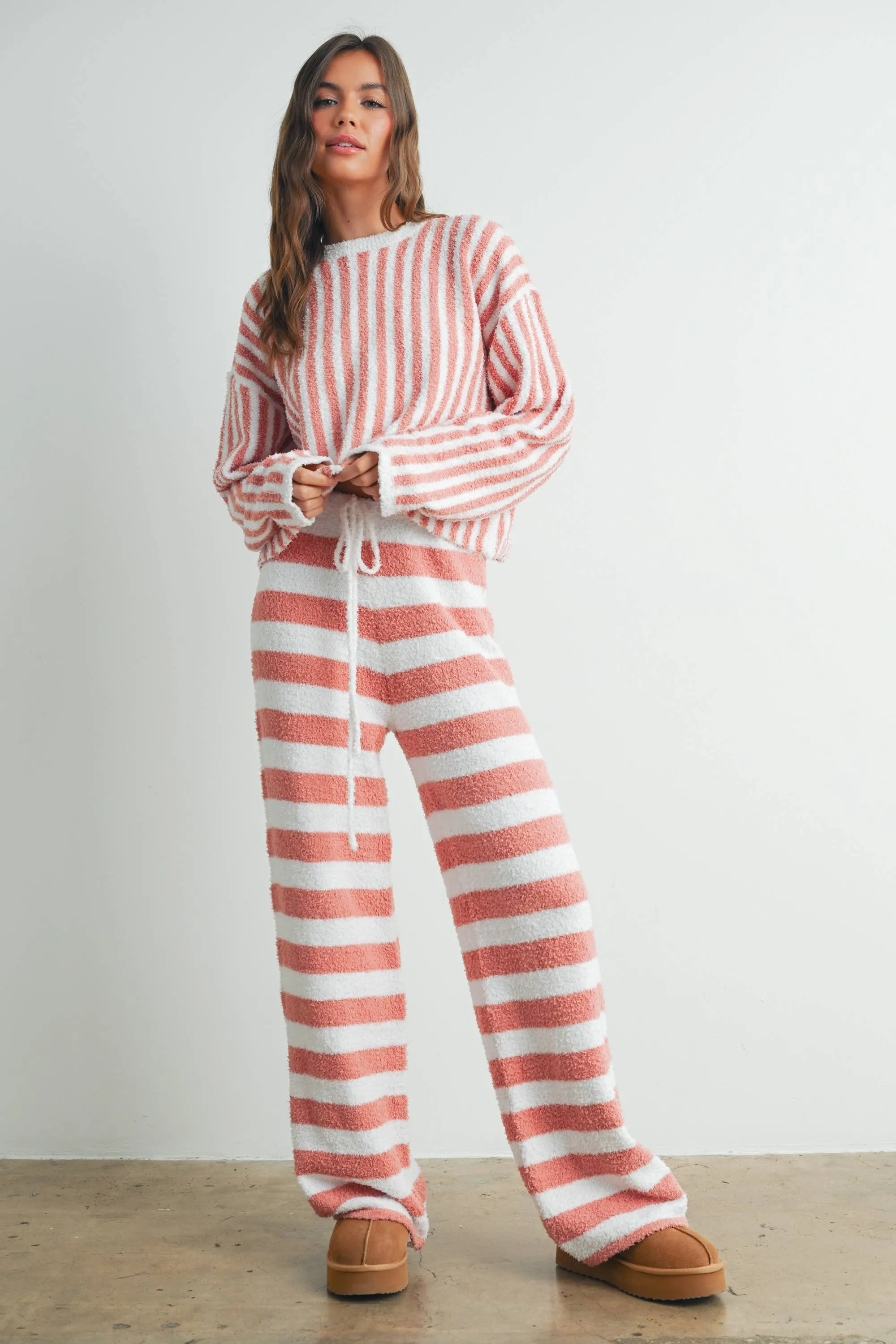 STRIPED DRAWSTRING PANTS