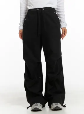 Stud String Wide Cargo Pants CA404