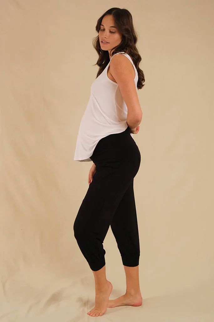 Summer Slouch Maternity Pant - Black