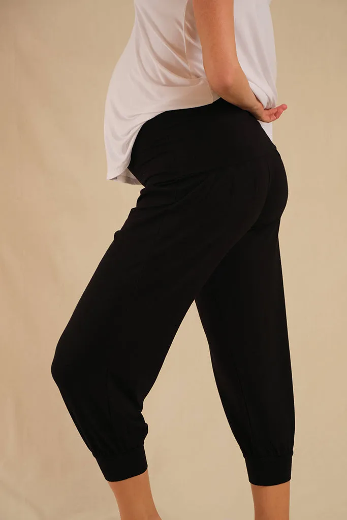 Summer Slouch Maternity Pant - Black