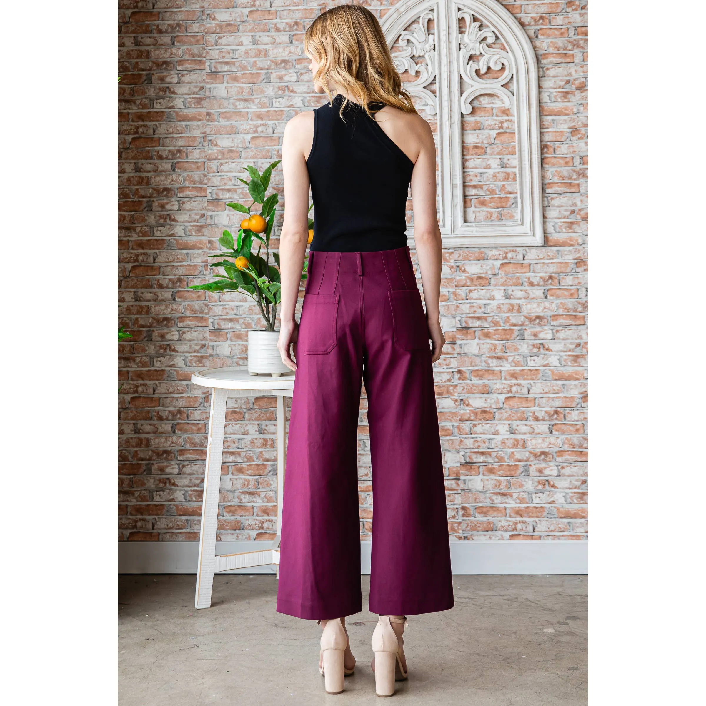 Super Stretch Pocket Front Knit Pants (Black/Wine/Olive/Khaki)