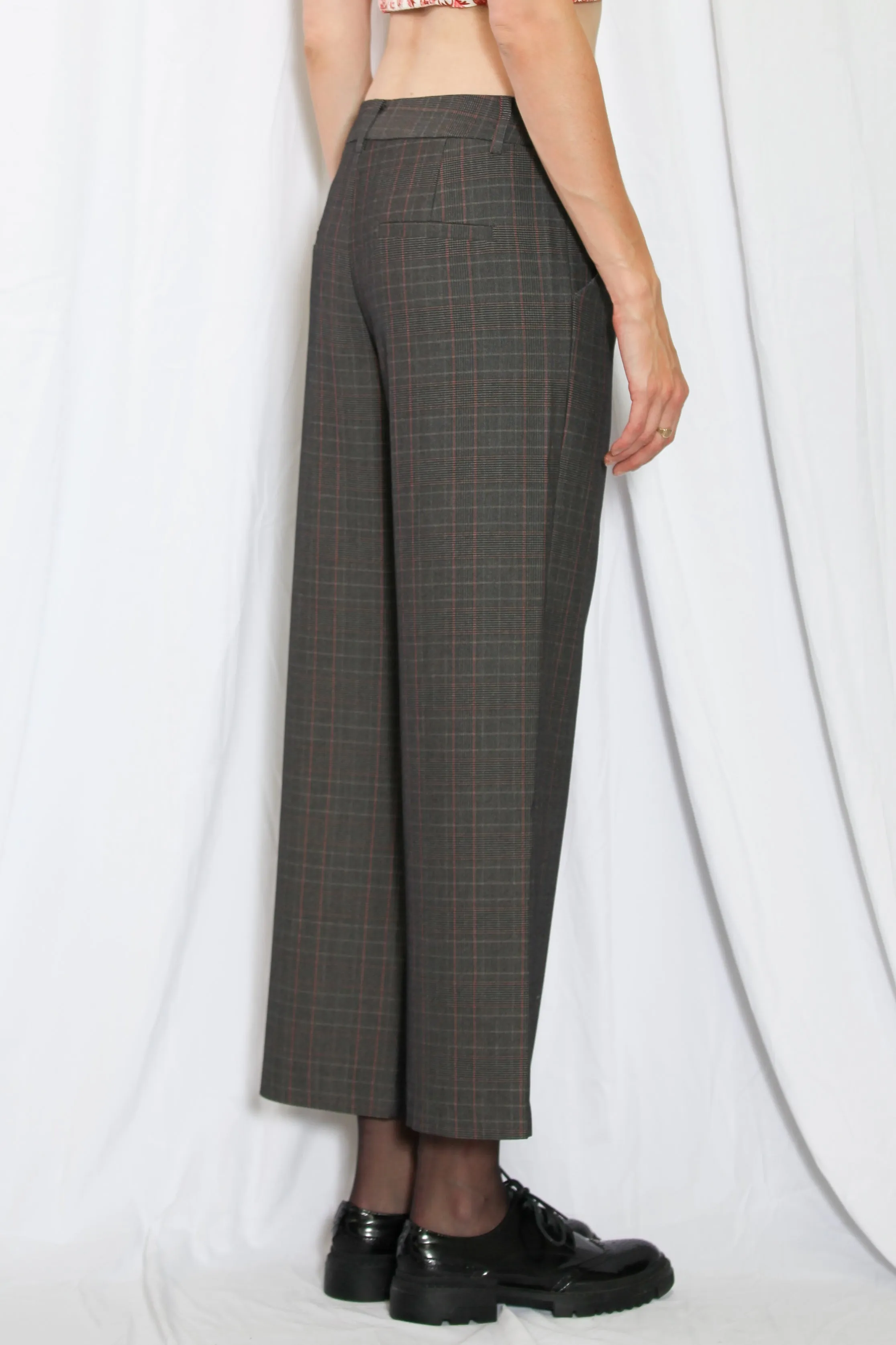 Tailored Cropped  Wide Leg Pants